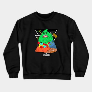 INVASION TRASH ZOMBIE Crewneck Sweatshirt